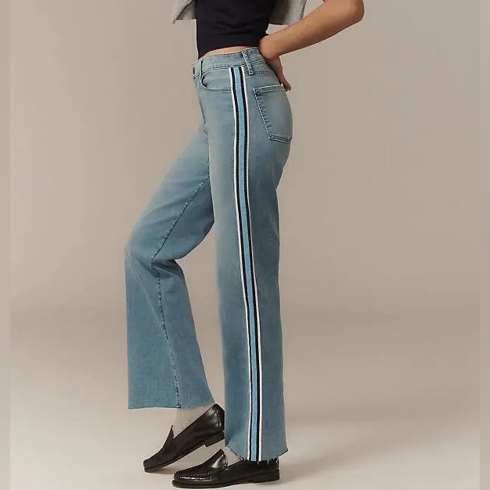 Fidelity Katie Napa Blue Elite High Wide with Side Stripe